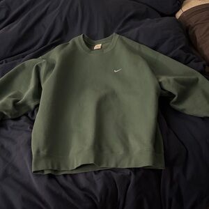 Nike Olive Green Men's Crewneck Sweatshirt